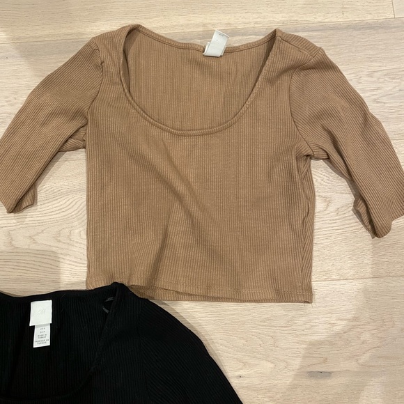 Black and Khaki crop top - Picture 2 of 4